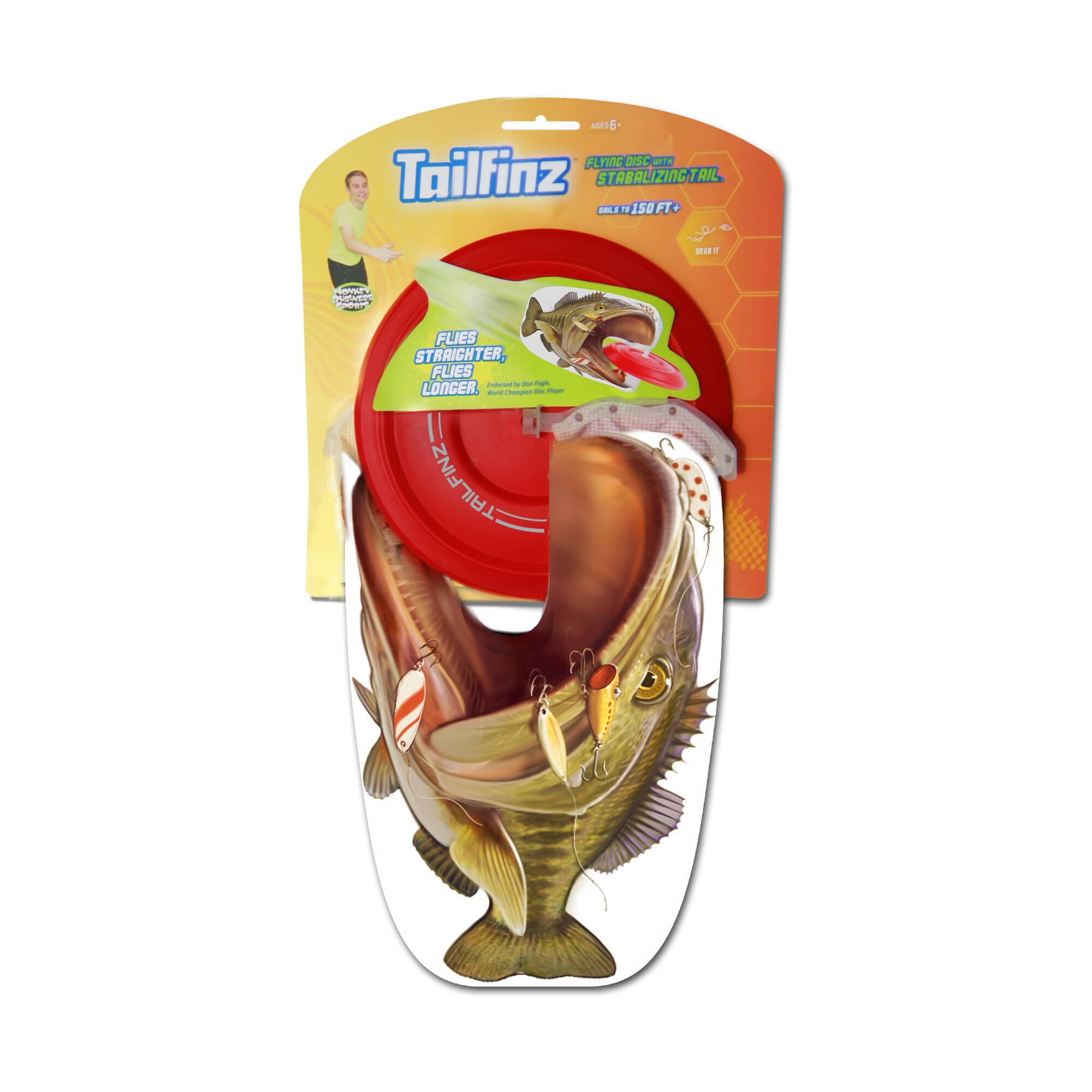 Tailfinz Flying Disc with Stabilizing Tail